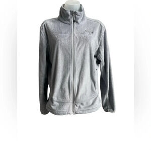 Ladies Mountain Hardwear Gray Fleece Full Zip Jacket, Size Medium